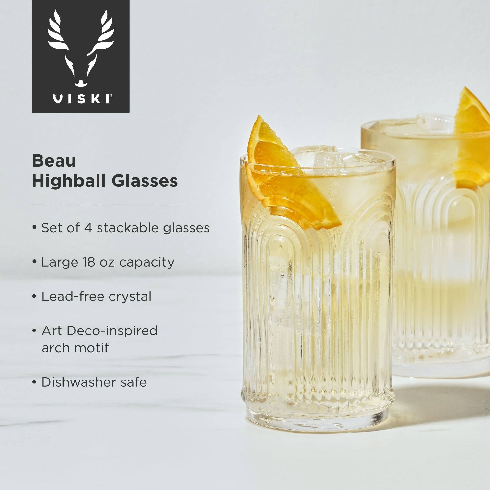 Beau Highball Glasses (set of 4)